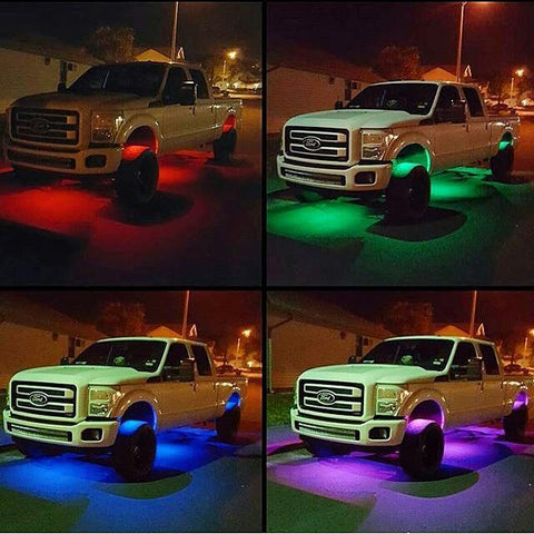 RGB LED Rock lights 8 pod kit under glow - OffroadLEDbars