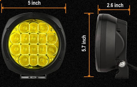 5 inch round LED work lights pair - OffroadLEDbars