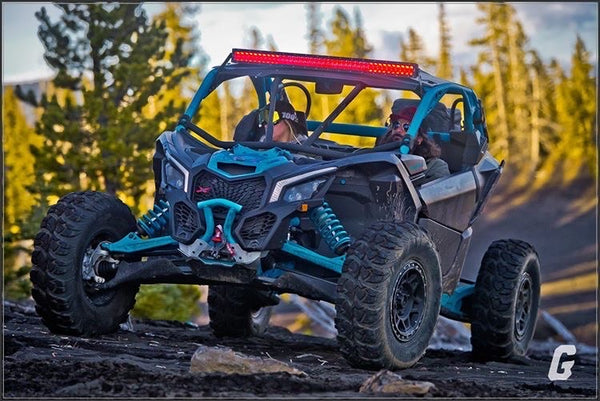 COMPLETE WITH RGB BACKLIGHTING 40 inch curved  light bar WITH mounts Can-Am Maverick X3 2017-2019 - OffroadLEDbars