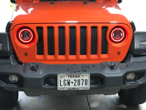 2018 2019 2020 Jeep JL Wrangler RGB HALO LED headlights - OffroadLEDbars