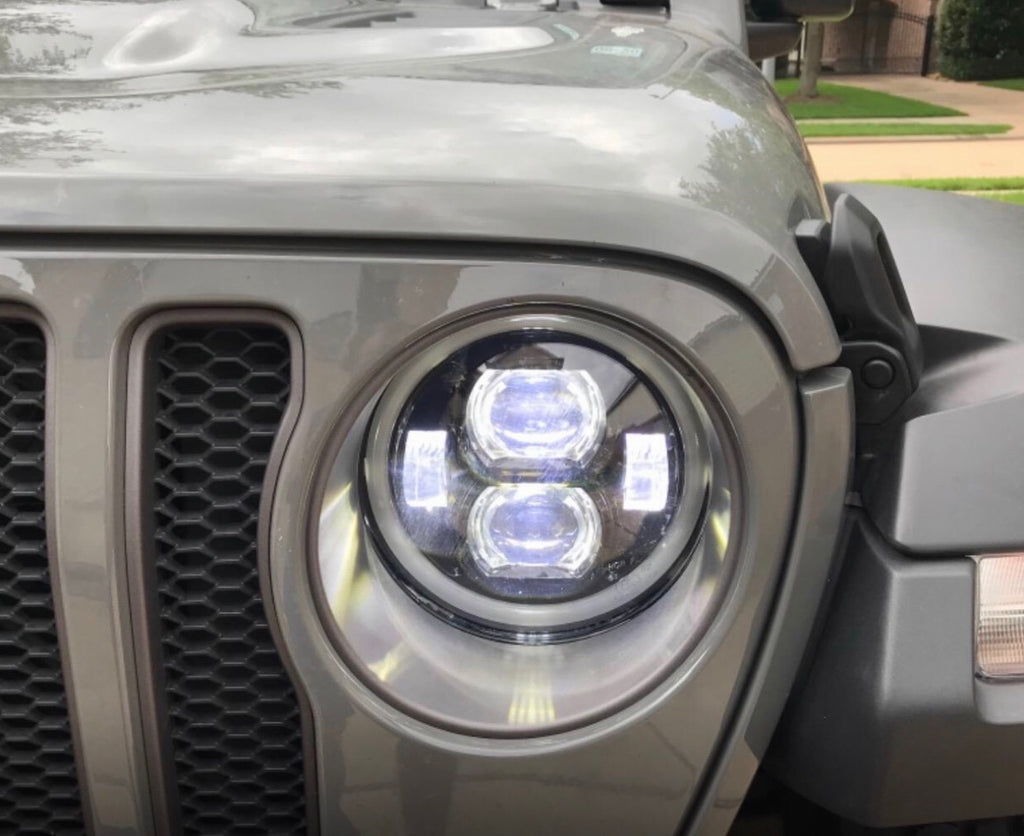 TRUE 9 inch DRL Halo LED HEADLIGHTS FOR JEEP WRANGLER/Gladiator