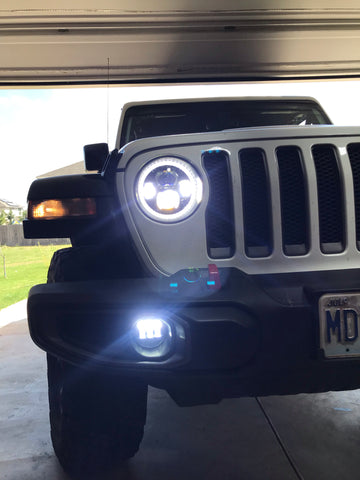 TRUE 9 inch DRL Halo LED HEADLIGHTS FOR JEEP WRANGLER JL 2018 2019 - OffroadLEDbars