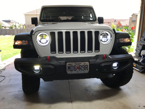 TRUE 9 inch DRL Halo LED HEADLIGHTS FOR JEEP WRANGLER JL 2018 2019 - OffroadLEDbars