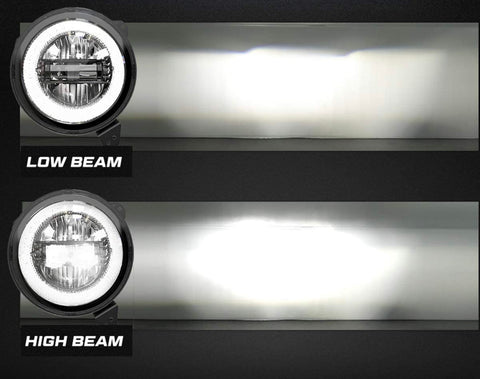 TRUE 9 inch Crystal Wrangler/Gladiator RGB headlamps - OffroadLEDbars