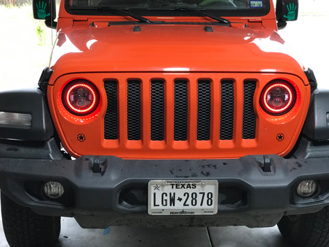 2018 2019 2020 Jeep JL Wrangler RGB HALO LED headlights - OffroadLEDbars