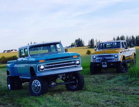 7 inch round SPLIT series LED headlamp kit Jeep, Old School Chevy, Ford, GMC, - OffroadLEDbars