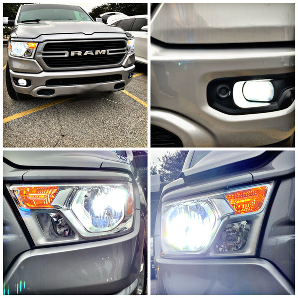 2009-2020 Dodge Ram 1500 2500 3500  LED Headlights High, Low, Fog lights