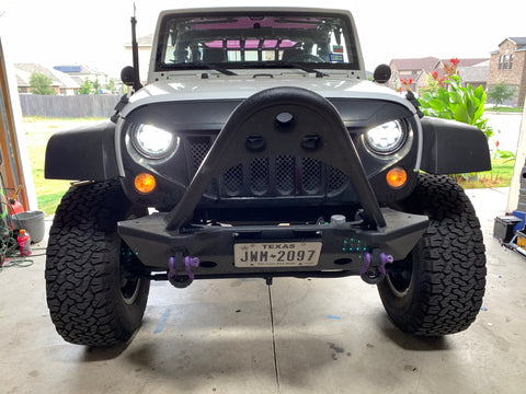 Spider eyes 2008 -2017 Jeep Wrangler RGB LED Halo Headlights - OffroadLEDbars