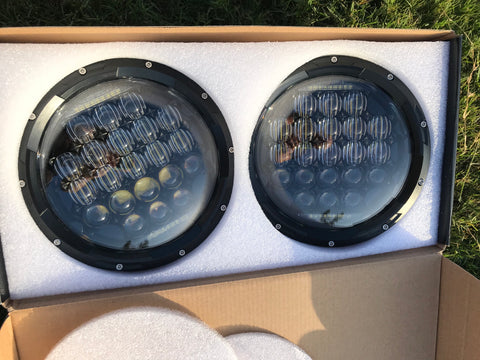 7 Inch Wrangler SLEEK series LED headlamp kit H4 black - OffroadLEDbars