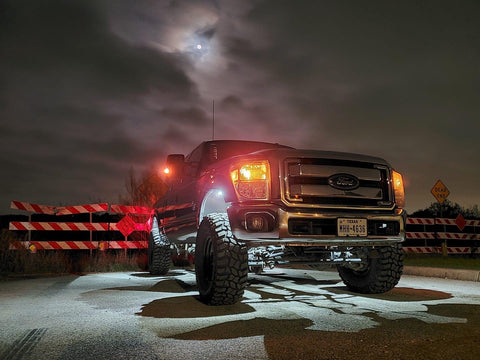 Red, Blue, Green and White Rock Lights 8 pods - OffroadLEDbars