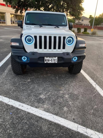 2018 2019 2020 Jeep JL Wrangler RGB HALO LED headlights - OffroadLEDbars