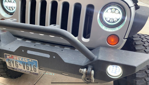 2018 2019 2020 Jeep JL Wrangler RGB HALO LED headlights AND Fog lights - OffroadLEDbars