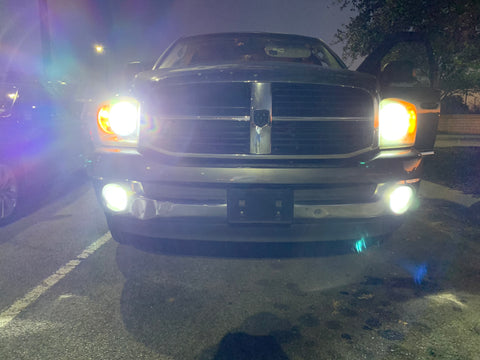 2002-2008 Dodge Ram Led Headlights and foglights WITH resistor - OffroadLEDbars