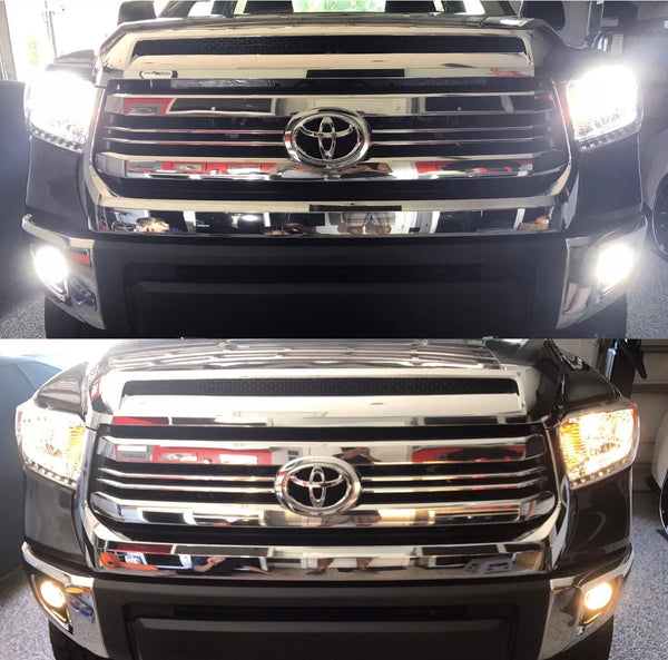 2015 2016 2017 2018 2019 Toyota Tundra LED Headlights (High/Low, Fog) - OffroadLEDbars